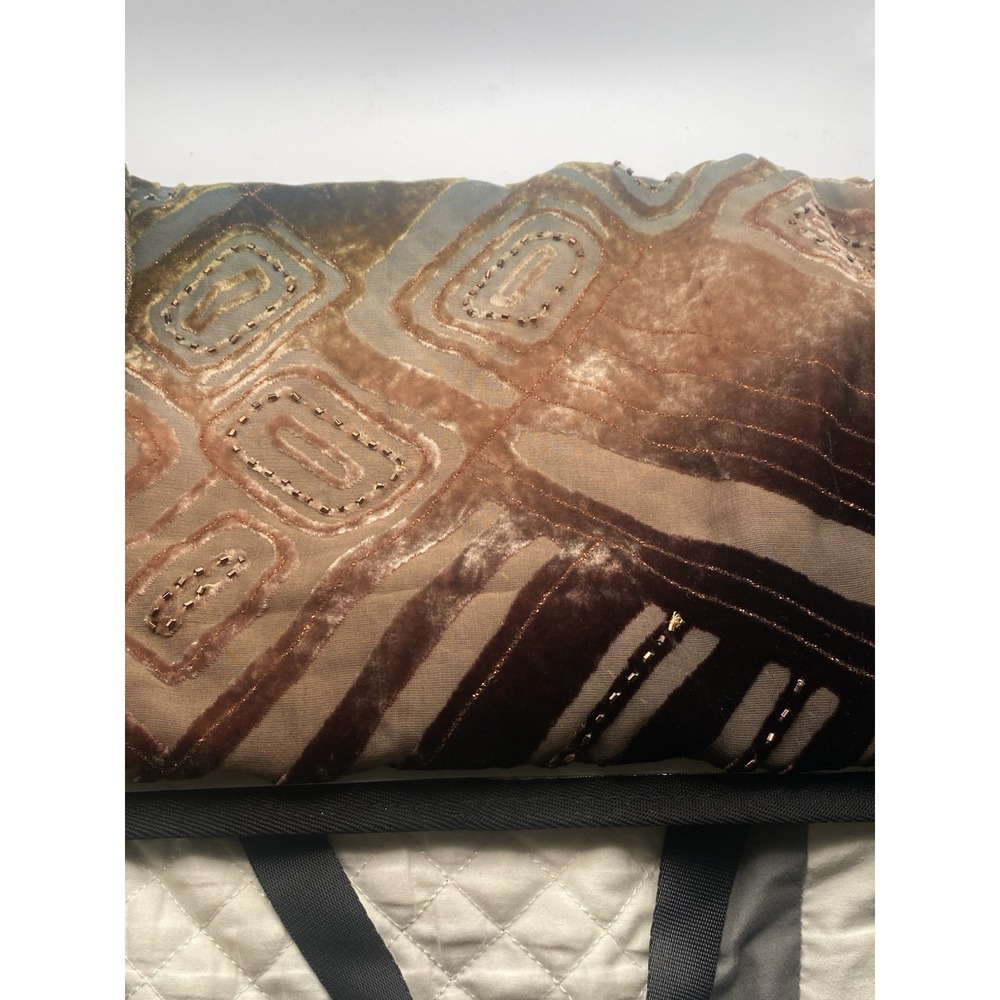 Green Autumn Velvet Cut-Out Scarf 63'x12'